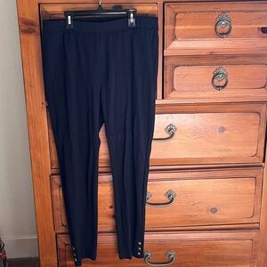 Talbots Navy Blue Leggings Pants Size Large Preloved